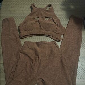 Brown Bombshell Activewear Set-M